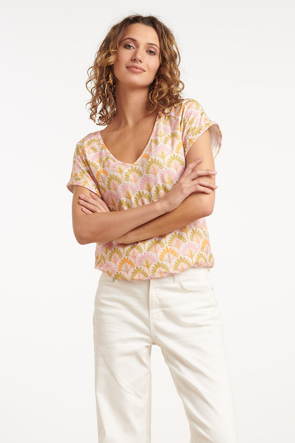 Smashed Lemon 35190 Tops | Sand-Multicolour