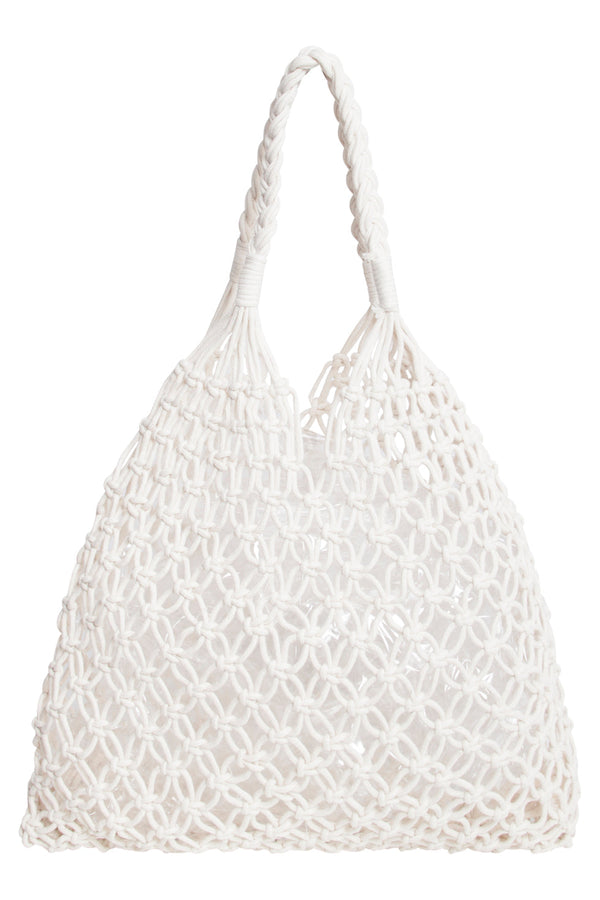 smashed lemon 56016 Gehaakte Schoudertas - | White smashed lemon 56016 Gehaakte Schoudertas - | White