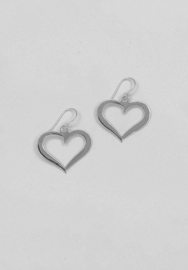 Smashed Lemon 60012 En Plat Hart Oorbellen | Silver