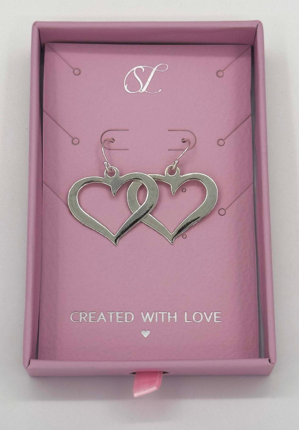 Smashed Lemon 60012 En Plat Hart Oorbellen | Silver