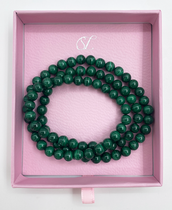 Smashed Lemon 64026 Malachite Kralenketting | Petrol