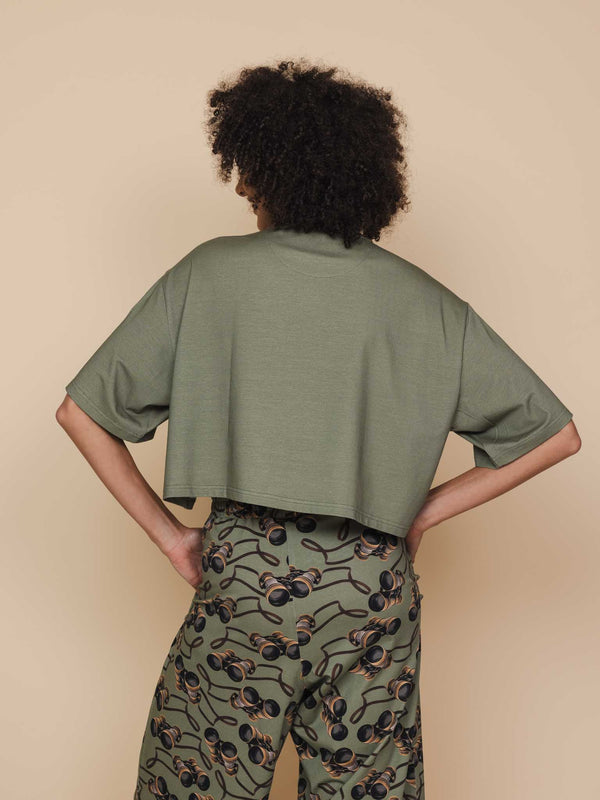 Snurk Binoculars Cropped T-shirt En Wijde Broek Set Dames