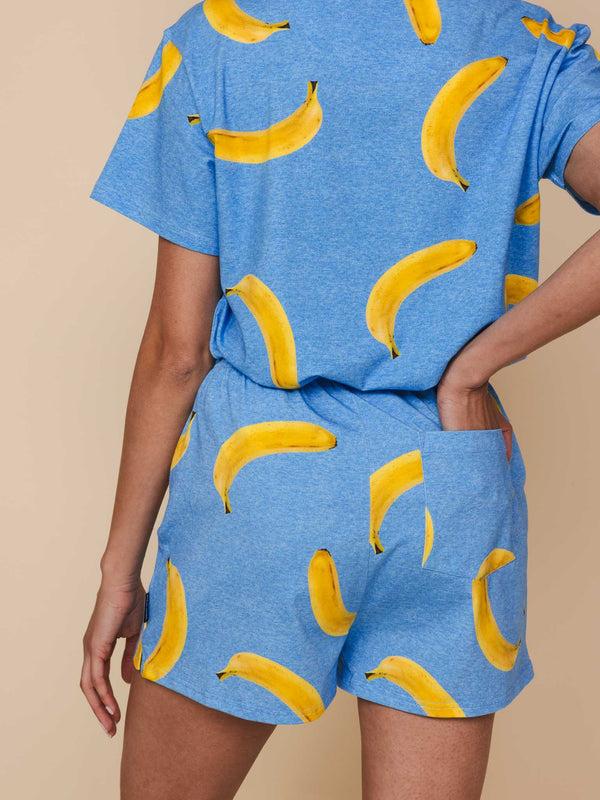 Snurk Banana Blue T-shirt En Shorts Set Dames
