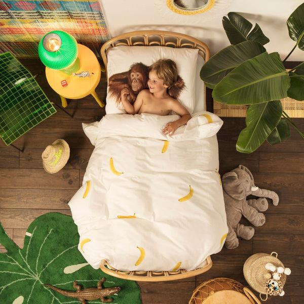 snurk Banana Monkey dekbedovertrek