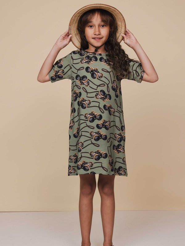 snurk Binoculars T-shirt Dress Kids