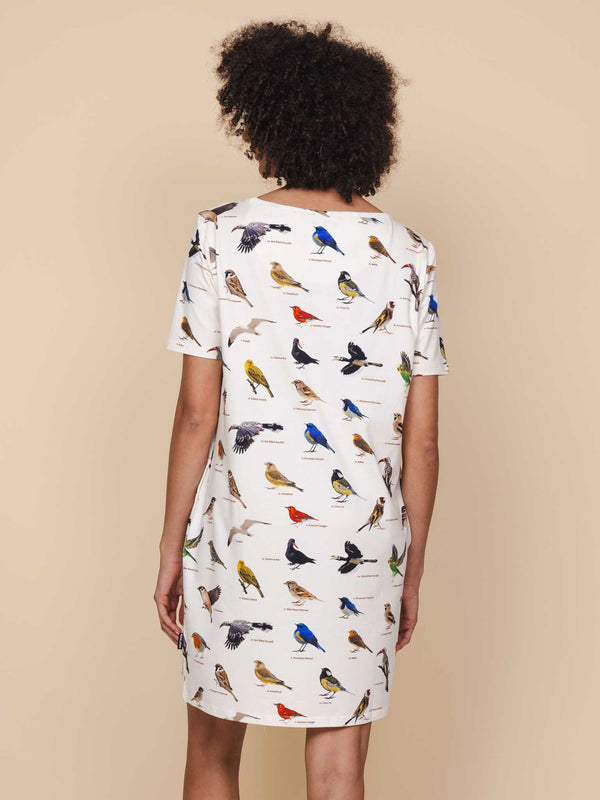 Snurk Bird Watching T-shirt Dress Dames