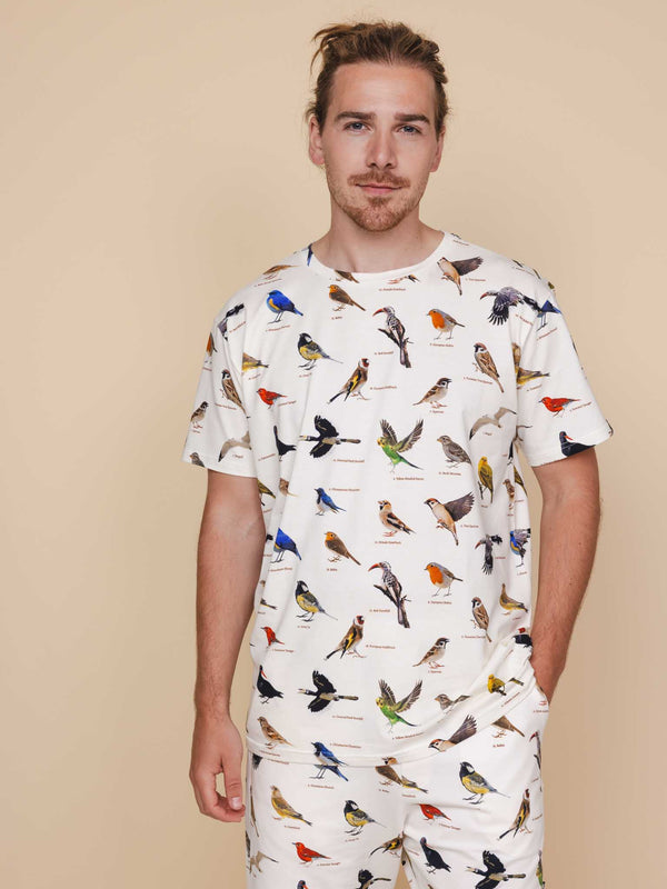 snurk Bird Watching T-shirt en Shorts set Heren