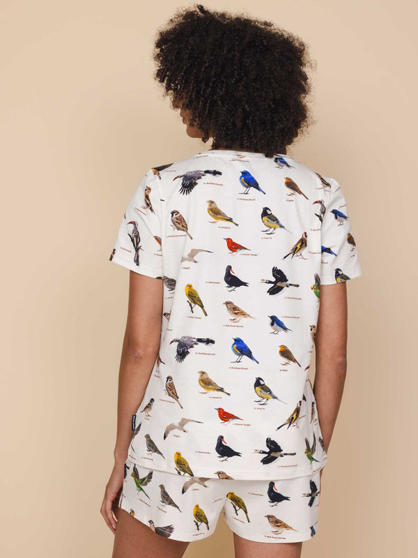 Snurk Bird Watching V-neck T-shirt Dames