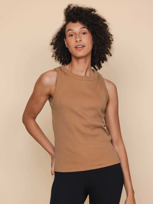 snurk Caramel Brown Tanktop Dames