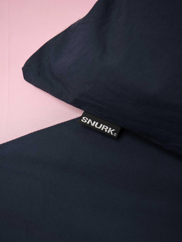 Snurk Colorblock Navy Pink Dekbedovertrek