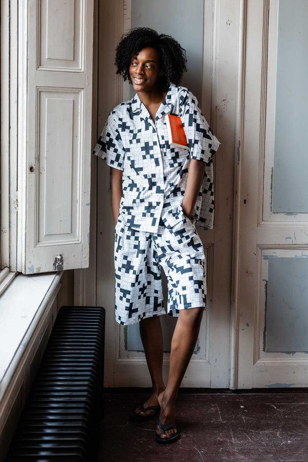 Snurk Crossword Button Up Set Dames