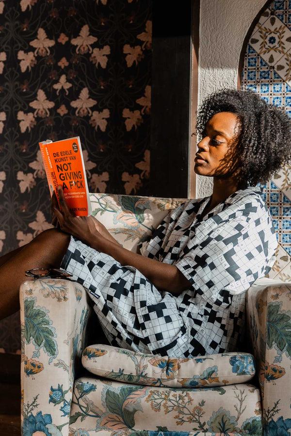 Snurk Crossword Button Up Set Dames