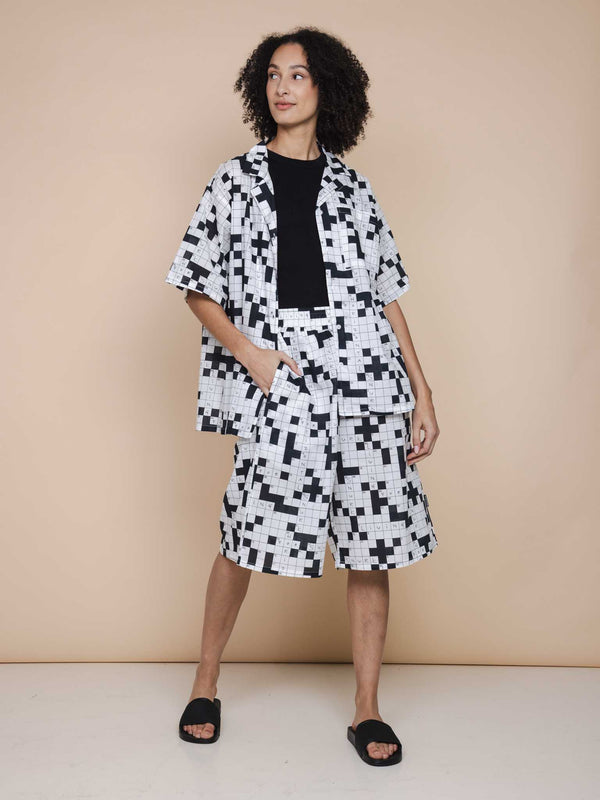 snurk Crossword Button Up set Dames