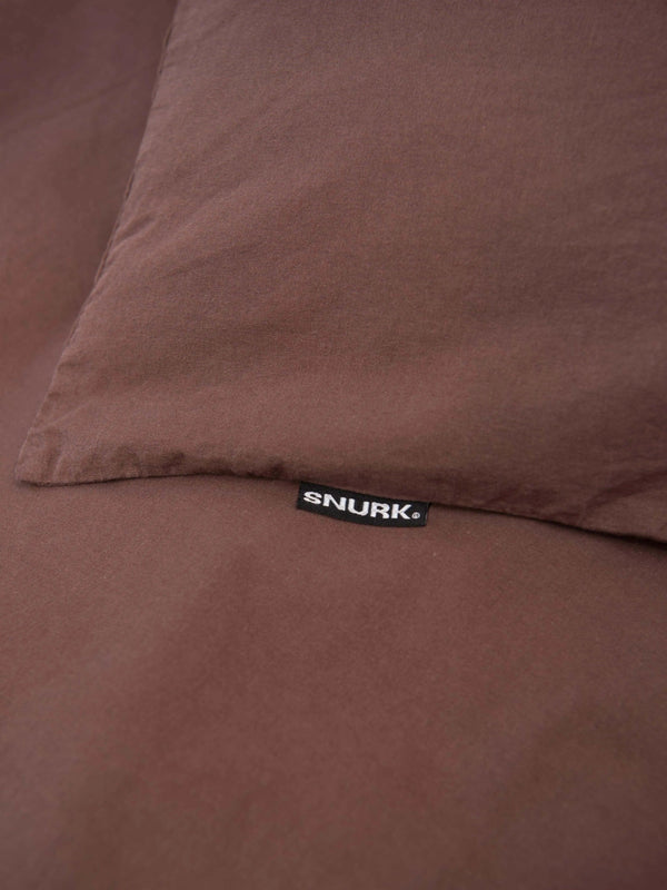 Snurk Dark Brown Dekbedovertrek Flanel