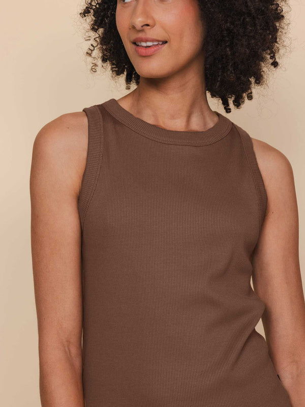 snurk Dark Brown Tanktop Dames