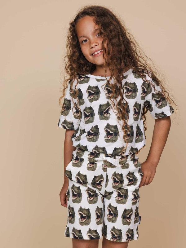 Snurk Dino T-shirt En Shorts Set Kids