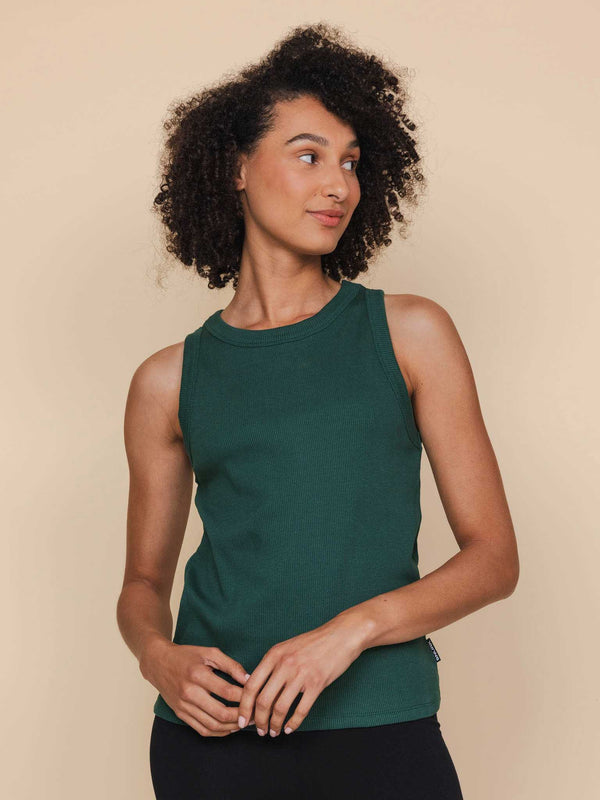 snurk Forest Green Tanktop Dames