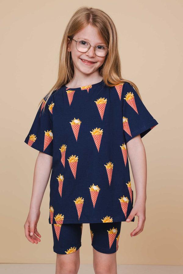 Snurk Fries Navy Bikershorts Kids