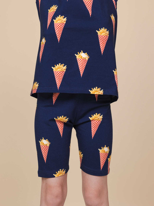 snurk Fries Navy Bikershorts Kids