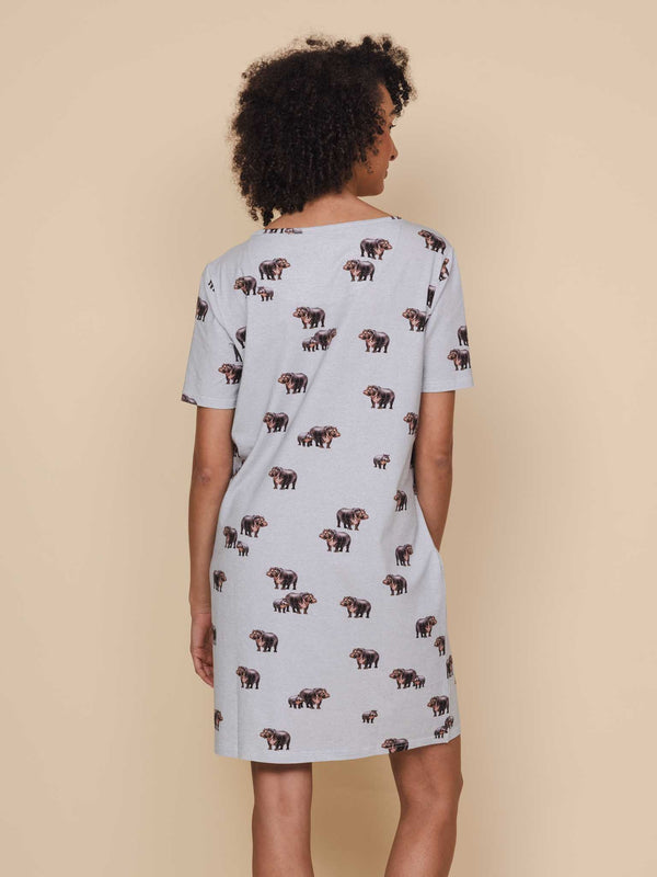 Snurk Hippos T-shirt Dress Dames