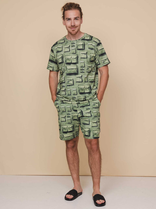 snurk In The Pocket T-shirt en Shorts set Heren