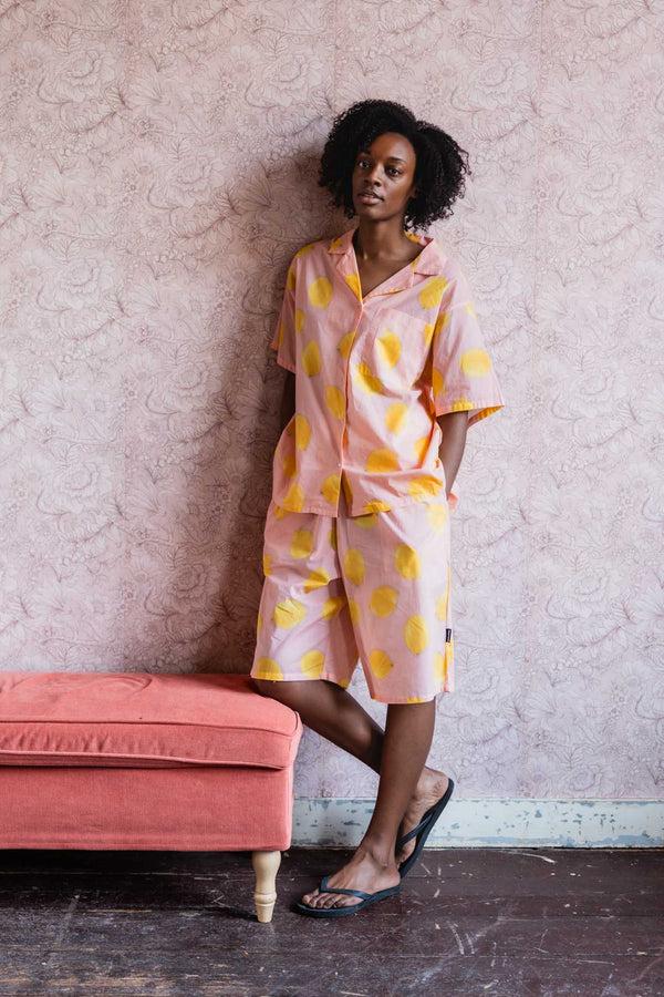 Snurk Lemon Button Up Set Dames