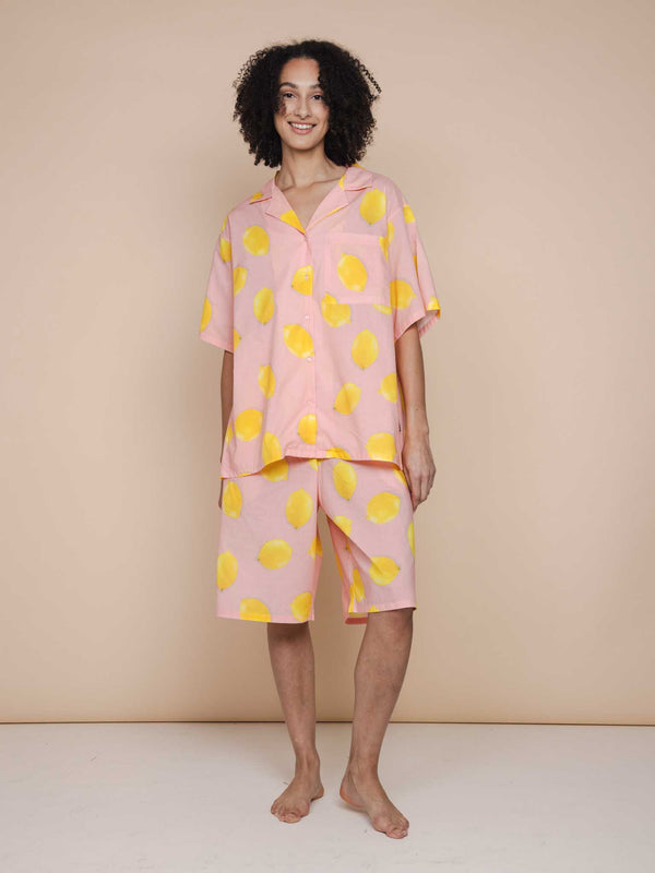 snurk Lemon Button Up set Dames