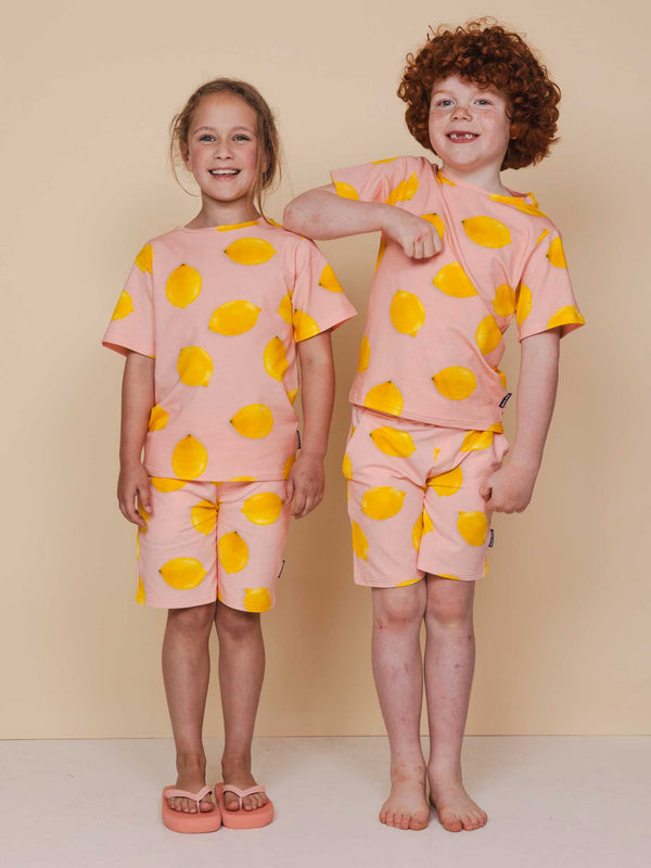 snurk Lemon T-shirt en Shorts set Kids
