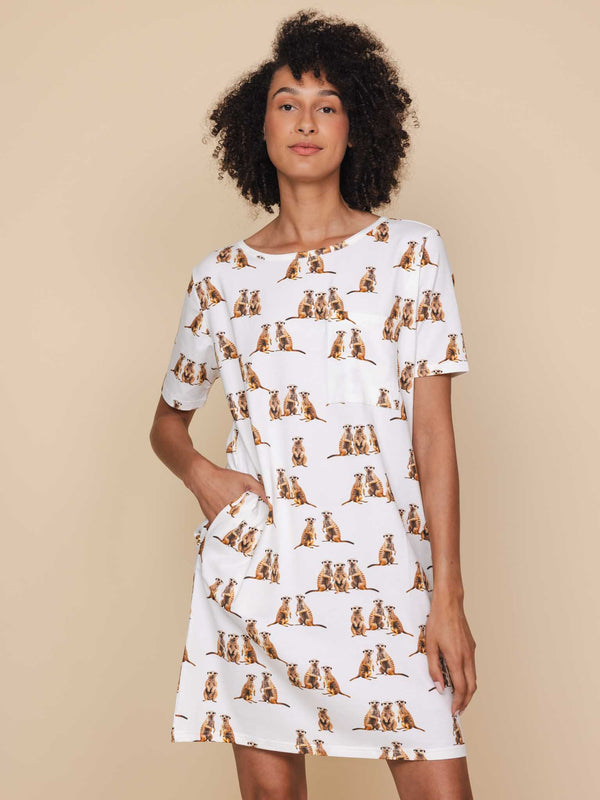 Snurk Meerkats T-shirt Dress Dames
