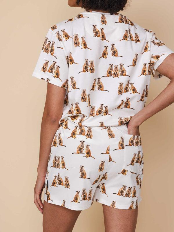 Snurk Meerkats T-shirt En Shorts Set Dames