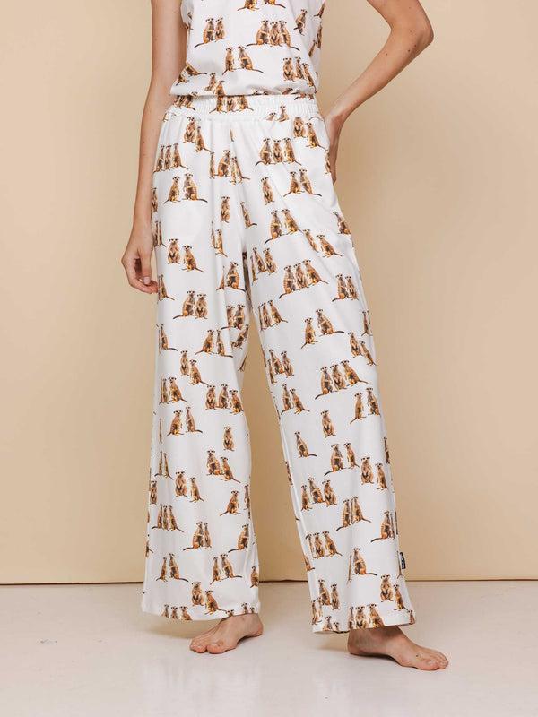 snurk Meerkats Wijde broek Dames