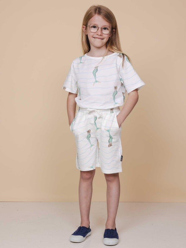 snurk Mermaid T-shirt en Shorts set Kids