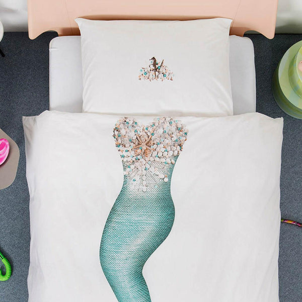 Snurk Mermaid White Dekbedovertrek