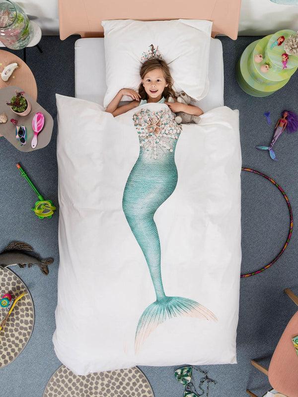 snurk Mermaid White dekbedovertrek
