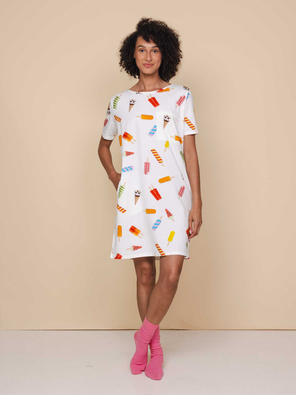snurk Popsicles T-shirt Dress Dames