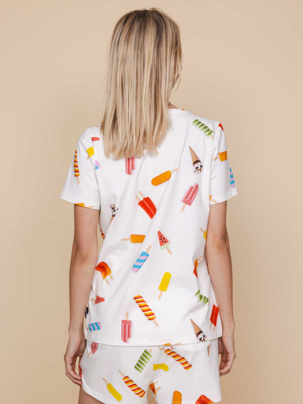 Snurk Popsicles V-neck T-shirt En Shorts Set Dames