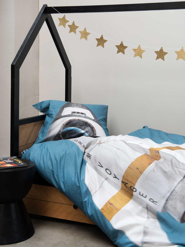 Snurk Rocket Blue Dekbedovertrek