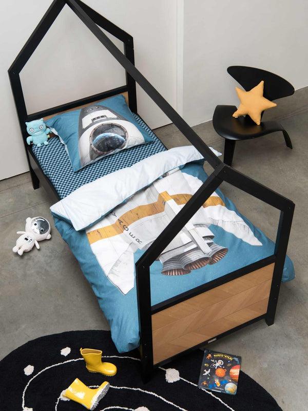 Snurk Rocket Blue Dekbedovertrek