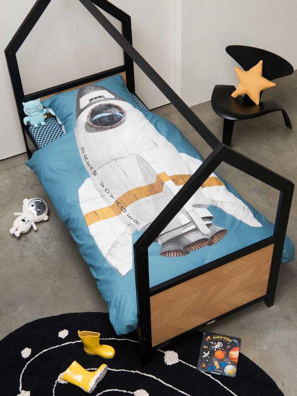 snurk Rocket Blue dekbedovertrek