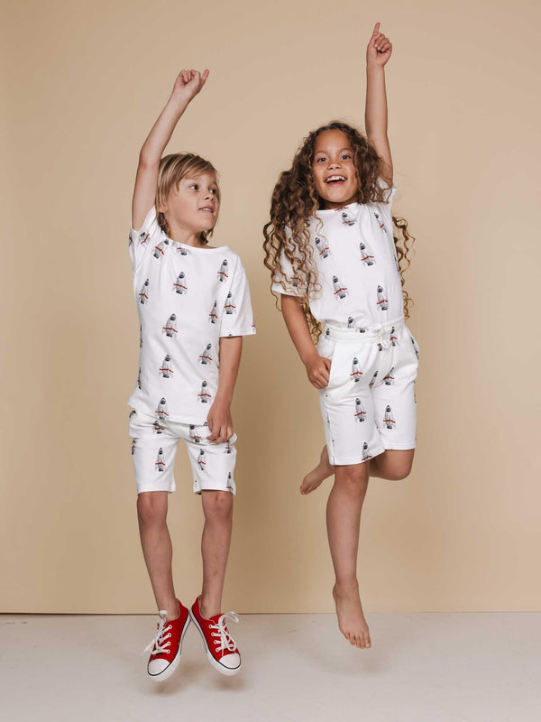 snurk Rocket T-shirt en Shorts set Kids