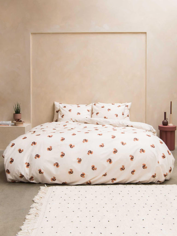 Snurk Squirrels Beige Dekbedovertrek