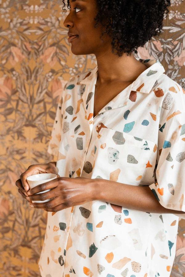 Snurk Terrazzo Button Up Set Dames