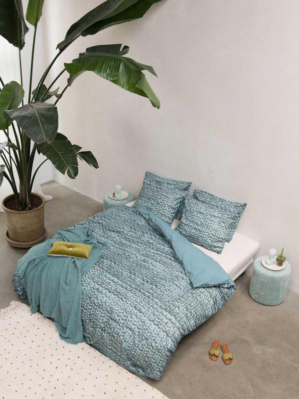 snurk Twirre Mineral Blue dekbedovertrek flanel