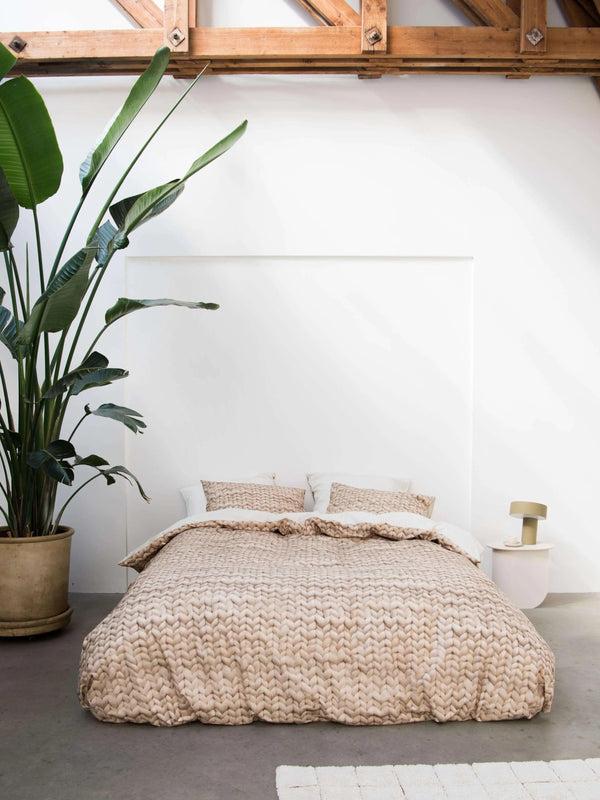 snurk Twirre Sand dekbedovertrek flanel