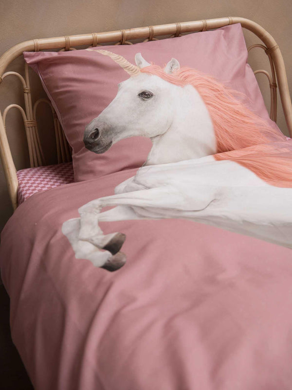 Snurk Unicorn Pink Dekbedovertrek
