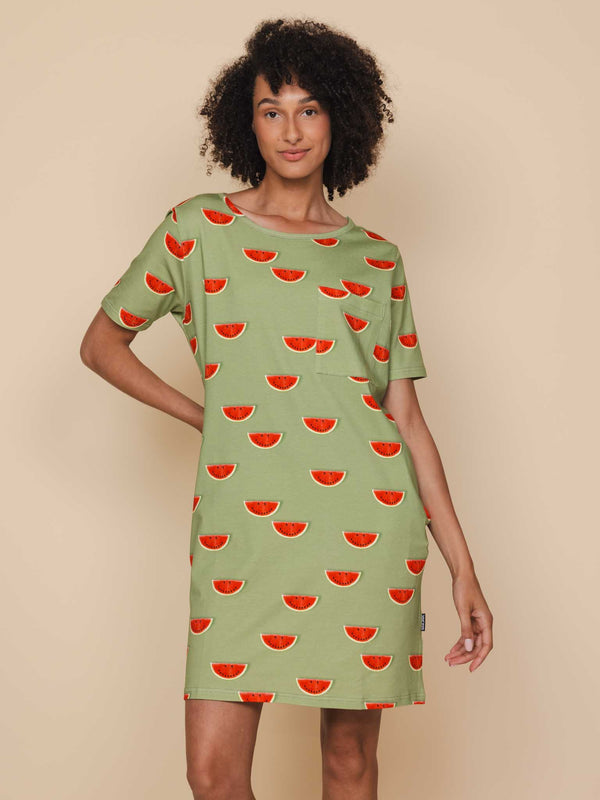 snurk Watermelon T-shirt Dress Dames