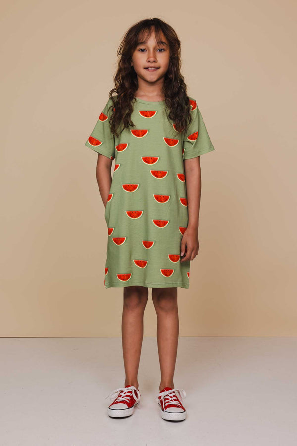 snurk Watermelon T-shirt Dress Kids
