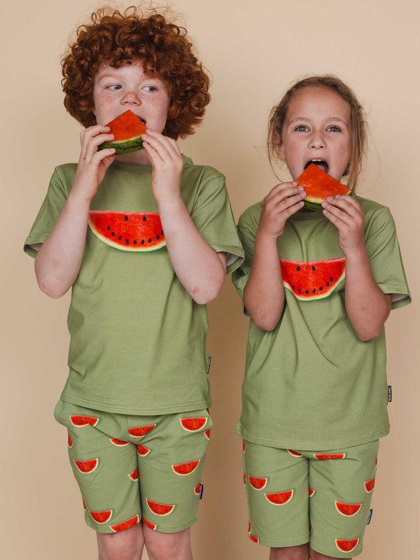 snurk Watermelon T-shirt en Shorts set Kids