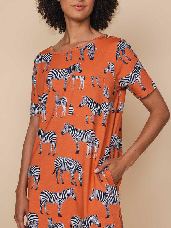 Snurk Zebras T-shirt Dress Dames