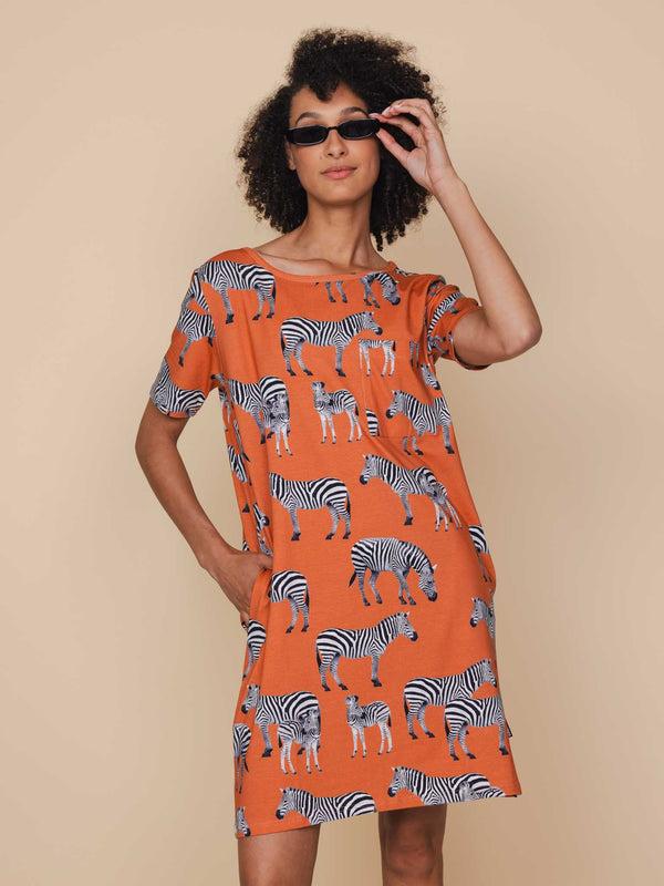 snurk Zebras T-shirt Dress Dames